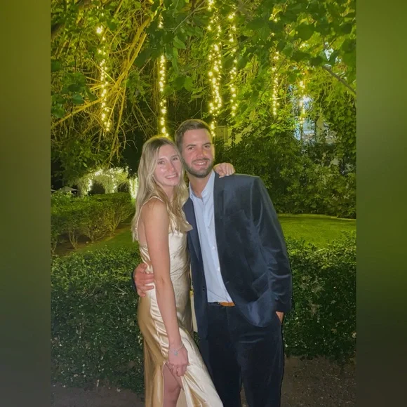 Princess Polly | Dresses | Goldchampagne Wedding Guest Dress | Poshmark